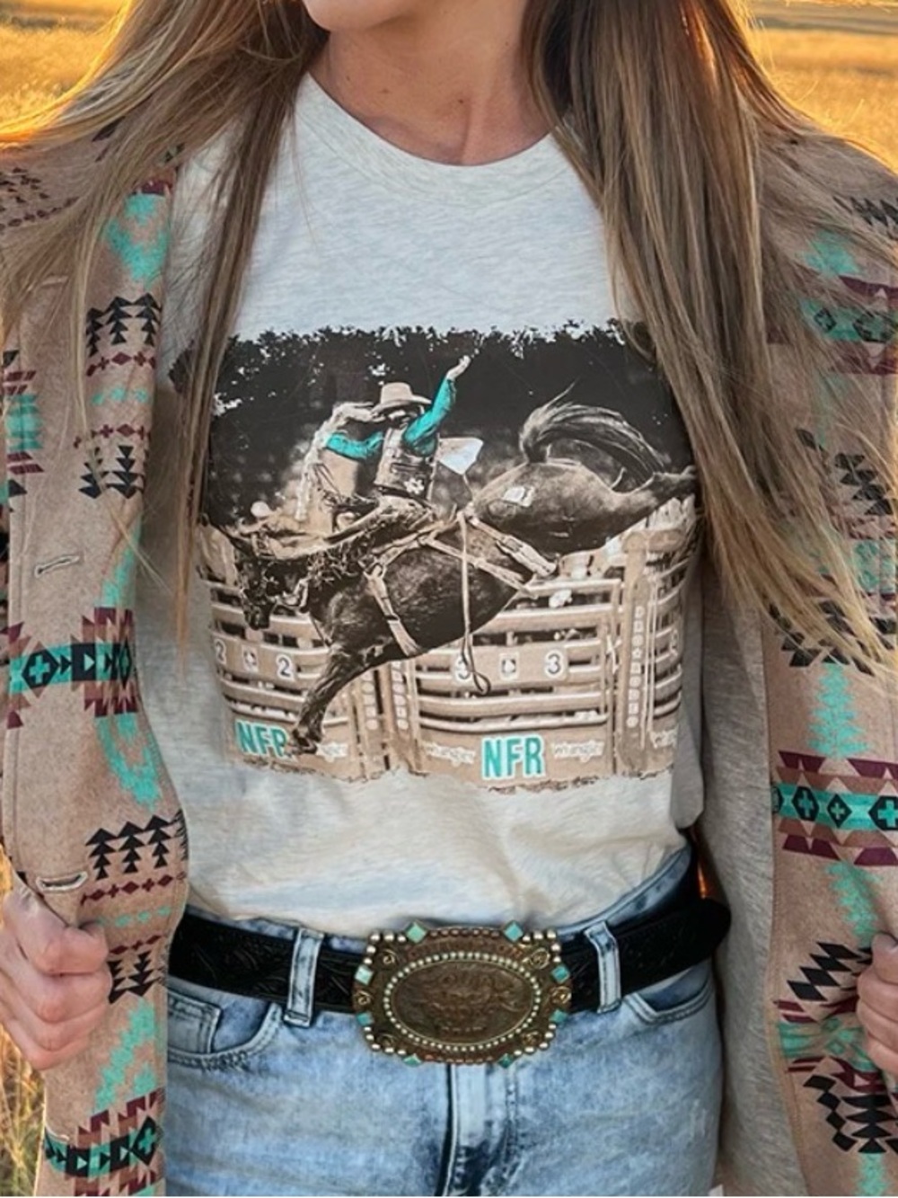 Sterling Kreek Western Horse NFR Wyatt Tee NWOT XL